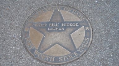 Hickok's star on the Texas Trail of Fame in the Fort Worth Stockyards, Texas