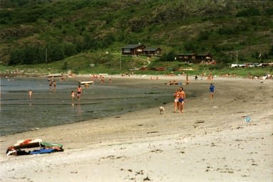Hosensanden beach on the island Stokkøya, July 1987