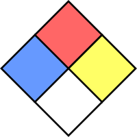 NFPA 704 four-colored diamond